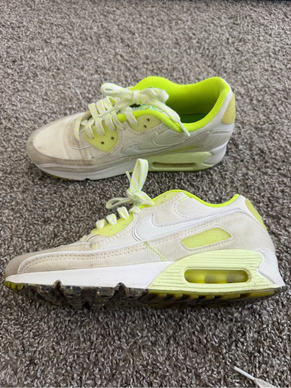 Nike Air Max Sneakers in Neon Yellow and White